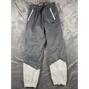 NWT Nike Windrunner Woven Lined Track Jogger Pants Size Small‎ Mens Grey White